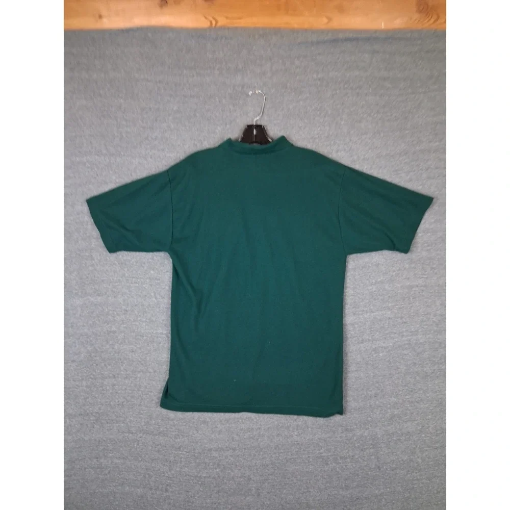 Millennium Mens Polo UK Medium Green Edinburg Scotland Castle Logo Embroidered